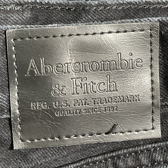 Abercrombie & Fitch Mens Black Baggy Jeans 38x30 Relaxed - Picture 8 of 10